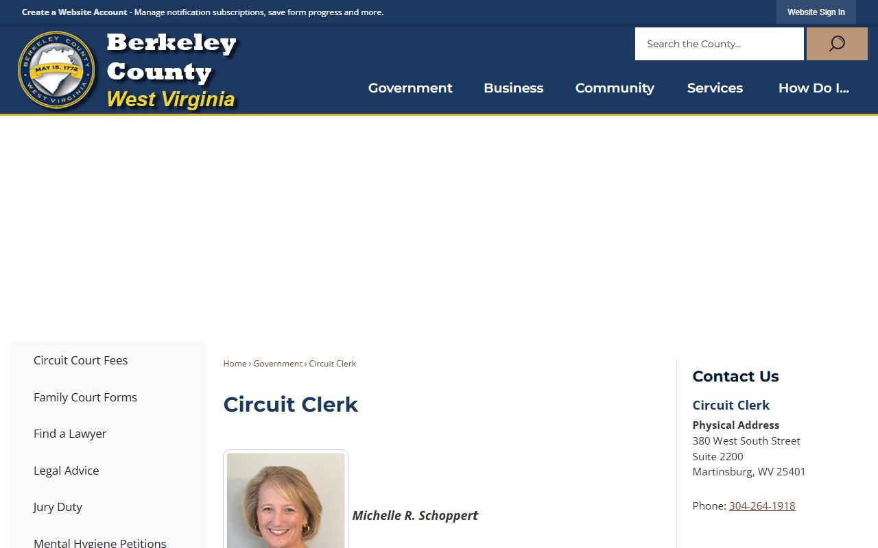 Berkeley County court records after arrest Circuit Clerk public records page